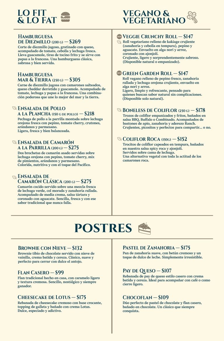 MENÚ MARISCOS EL REY 2026 texto curvas_sushis